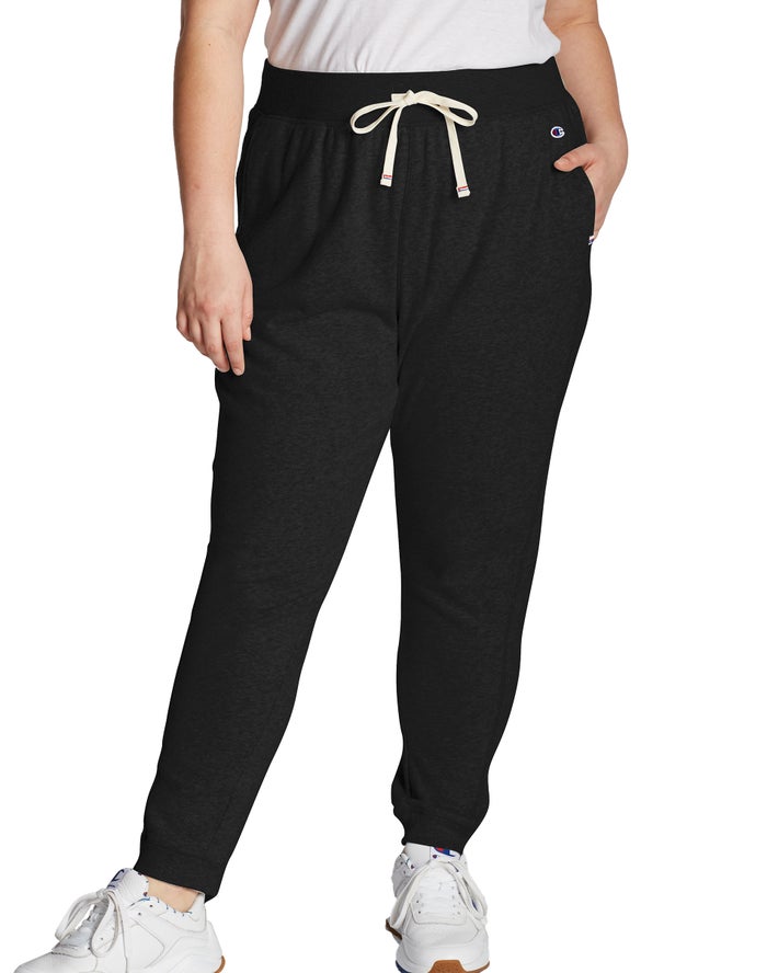 Jogger Champion Mujer - Plus Campus French Terry ( Negras ) 8936201-LK